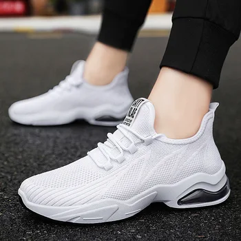 Vīriešu čības 2021. gada pavasarī elpojoši sporta apavi modes kurpes mīkstas zoles apavi ērti anti-slip vīriešiem dzīvokļi apavi