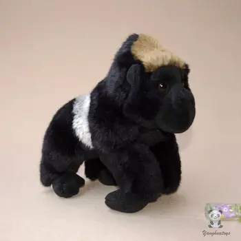 Labas Kvalitātes Pildījumu Dzīvnieku Rotaļlietas Reti Silverback Gorilla Lelle Reālajā Dzīvē Plīša Modelis, Mīksts Bērniem Dāvanas