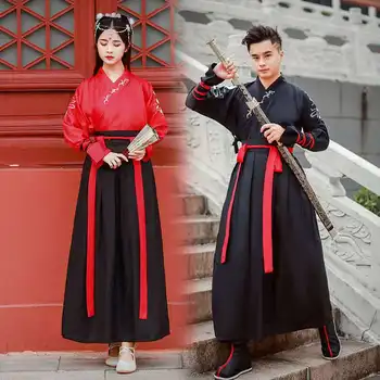4XL Plus Lieluma Modes Apģērbu Krekls Vīriešiem un Kleitu Sievietēm, Pāriem Halloween Customes Ķīnas Tang Uzvalks Tradicionālo Hanfu Vīriešiem