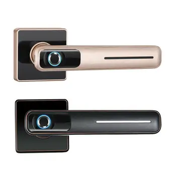 1Set Smart Elektroniskā Durvju Bloķēšana Biometrisko pirkstu Nospiedumu Slēdzene ar Atslēgu Mājas Komplekts 667C