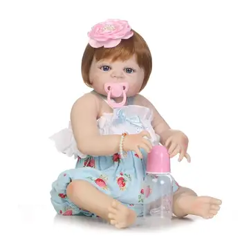 Gudrs 56cm silikona bērnu mini pilna ķermeņa atdzimis lelles spēlēt māja rotaļlietas meitenēm zēniem 22inch bērnu dāvana Toddler Peldvietu lelle, rotaļlietas