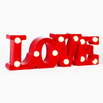 Mīlestība LED Vēstuli Lampas Kāzu Romantisks Rozā Sarkana Nakts Gaisma Dzimšanas dienas Rotājumu Ziemassvētku Mājas Apdare Valentīna Diena Dāvanu