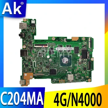 90NX02A0-R02001 C204MA 4G/N4000 32G-SSD Portatīvo datoru mātesplati Par ASUS C204MA C204M C204 Mainboard REV2.1 mātesplati