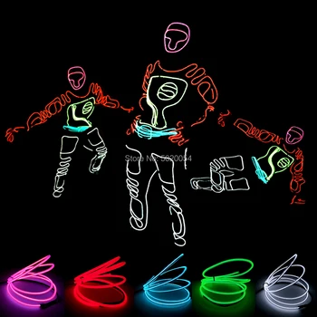 Krāsains Robots Cosplay Mirgo Gaismas Apģērba Izgaismotas EL Wire Deju Tērpu, Skatuves Darbības Neona Led Gaismas Apģērbs