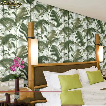 beibehang Tropu rainforest palmu lapu zaļā meža dabisko meža neaustu augu ziedu fona attēls ritiniet papel de parede