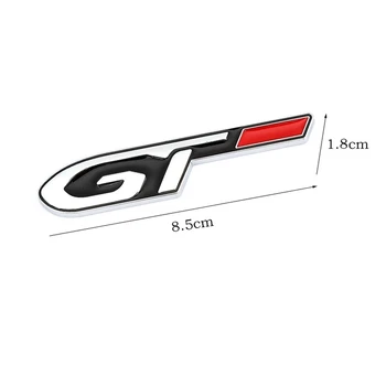 Auto Metāla Uzlīmes GT Logo Emblēma Uzlīmes Peugeot GT 308 RCZ 508 3008 5008 KIA Forte Optima Stinger Sorento Megane Renault Clio