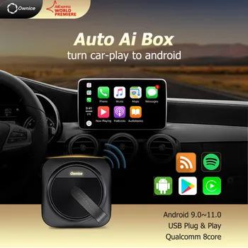 Ownice Android 11 Bezvadu CarPlay Ai Lodziņā Apple Auto, Play Android Auto Youtube Netfix Spogulis 
