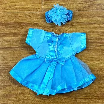 48-50cm Ārvalstu Atdzimšana Baby Lelle Drēbes Uzvalku, Kleitu Mazā Princese Mežģīņu Svārki Rozā, Zils, Dzeltens, Piederumi Apģērbi