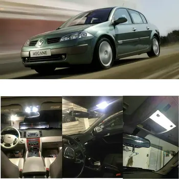 LED Interjera Automašīnas Gaismas Renault megane 2 bm01 cm01 kupeja em01 sedans lm01 sports tourer auto piederumi lampas spuldzes bez kļūdām