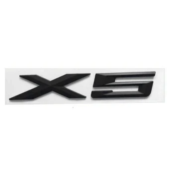 Auto Emblēmas Uzlīme Aizmugures Emblēma Uzlīmes Piederumi BMW X 5 E70, E53 X5 F15 Vēstuli Bagāžnieka Emblēmu Aizmugures Emblēma Uzlīmēm