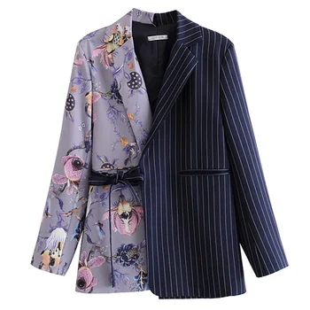apģērbs gada rudenī 2019 Hong Kong aromāts raksturs Yin un Yang krāsu drukas dāmas uzvalks ar vesti