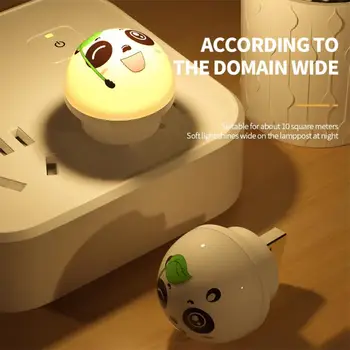 USB Spraudni LED Nakts Gaisma Karikatūra Vārda Panda Mini Nakts Gaisma Acis Aizsardzības Lasīšanas Gaismas Interjera Dekorēšana Aksesuāri