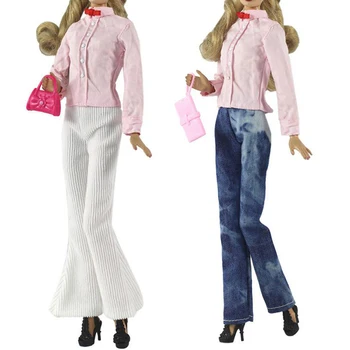3Pcs/set Lelle Modes Apģērbu Piederumi 30cm 1/6 Lelles Ikdienas Valkāšanai Uzvalks Barbie Drēbes Lelli Piederumi DIY Rotaļu Namiņš