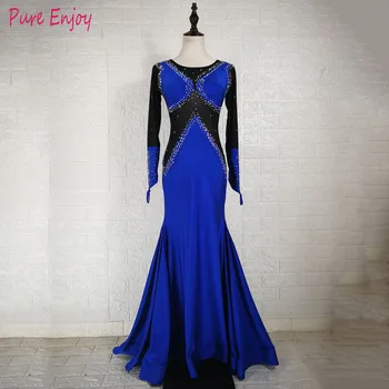 Austrumu Deju Kostīmu Dāmu Gara Kleita pasūtījuma Sexy Deju Apģērbs blue rose Sarkans vēders deju kleitu deju ilgi drēbes