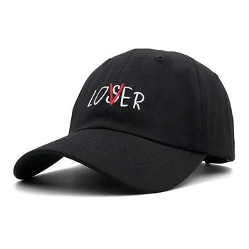 vīriešu un sieviešu Modes Cienītājs Zaudētājs Beisbola cepure unisex izšuvumi 100% kokvilnas tētis, cepure, regulējams snapback hip hop cepures augstas kvalitātes