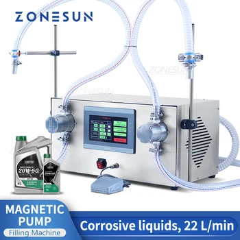 ZONESUN Šķidruma Uzpildes Mašīna Magnētisko Sūknis Korozīviem Šķidrumiem ar Augstu Plūsmas Ātrumu Pudeli Barelu Mazgāšanas Dzērienu Šampūns ZS-G25A2