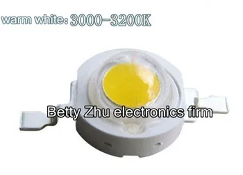 50GAB/DAUDZ 1 w LED lampa ar pērlītēm / 1 w high-power krelles /(90-100 lm) DIY bumbu stāvas gaismas ķermeņi 3000-3200K Silti balta