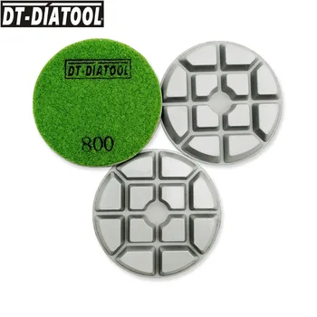 DT-DIATOOL 3pcs/pk Dimanta Spilventiņi Sveķu Obligāciju Betona Slīpēšanas Diski #800 Dia 80mm Remonts betona, Cementa Grīdas