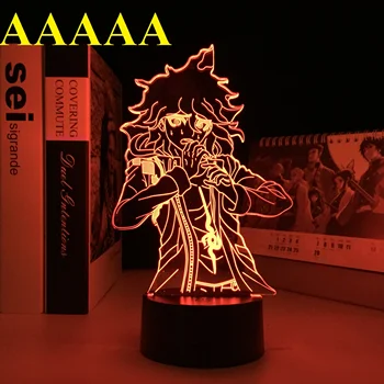 Danganronpa V3 Nagito Komaeda Attēls LED Nakts Gaismas, Guļamistaba Dekori Dāvanu Danganronpa V3 Akrila 3D Lampas Dropshipping