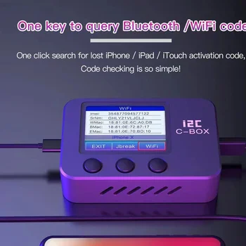 I2C C-BOX Pārtraukuma Programmētājs iPhone 6-X apiet ID Paroli, IOS Ierīci, Bez PC/ Vaicājuma Wi-fi / Bluetooth Adrese CBOX