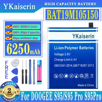 YKaiserin 100% Jauns DOOGEE S95 Pro BAT19M105150 Nomaiņa 6250mAh Daļas, Rezerves Akumulatoru, lai DOOGEE S95 Pro Smart Tālruni
