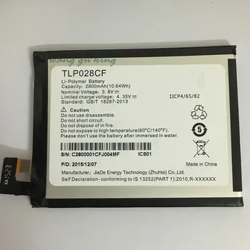 3.8 V New Augstas Kvalitātes TLp028CF 2800mAh Baterija Alcatel rezerves akumulatoru