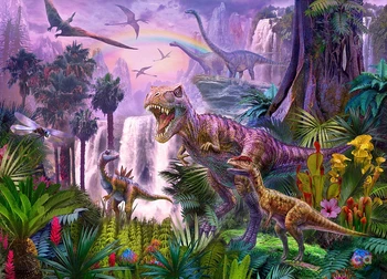 JMINE Div 5D Jurassic Dinozauru parku, Mežu Ūdenskritums Varavīksnes Pilna Dimanta Krāsošana komplekti mākslas Dzīvnieku 3D krāsu ar dimantiem