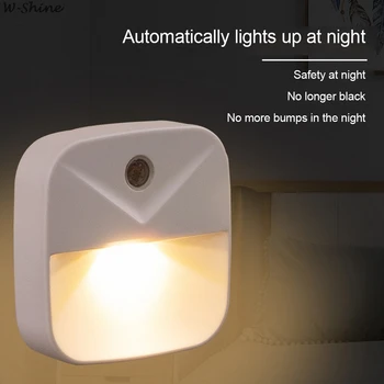 Saprātīga Indukcijas LED Nakts Gaisma Mini Gaismas Sensors Kontroles Nightlight Lampas Bērni, Bērni Dzīvojamā Istaba Guļamistaba Apgaismojums