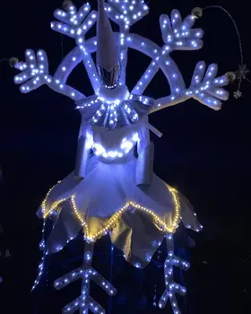 LED tronce deju apģērbi luksusa notikums mūzikas festivāls park parādīt comercial biznesa openning ledus karalienes kostīms
